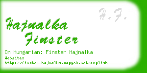 hajnalka finster business card